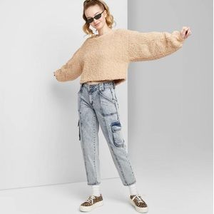Cargo acid wash denim